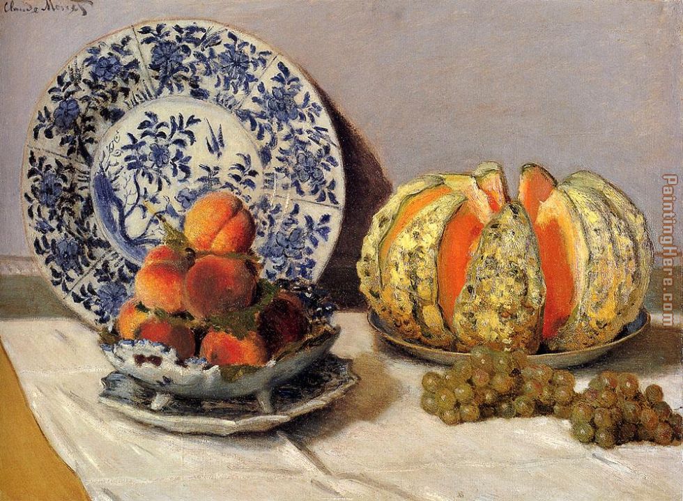 Still Life With Melon painting - Claude Monet Still Life With Melon art painting